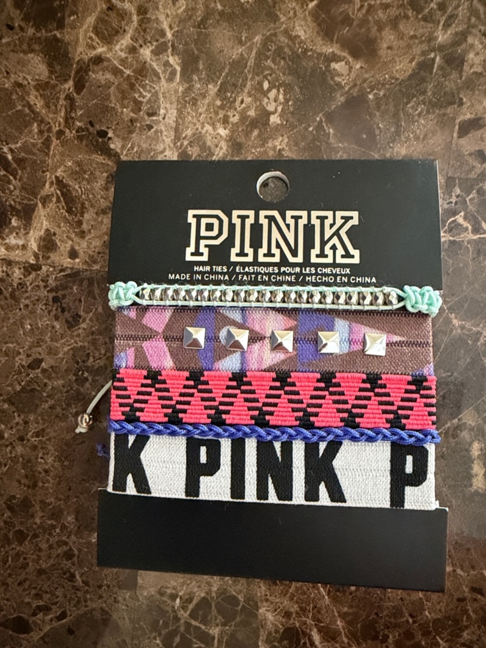 PINK Hair Ties NWT